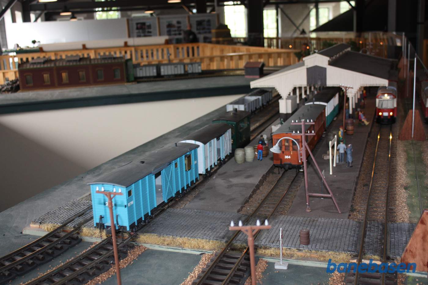 På 1.sal i museet var der en modeljernbane