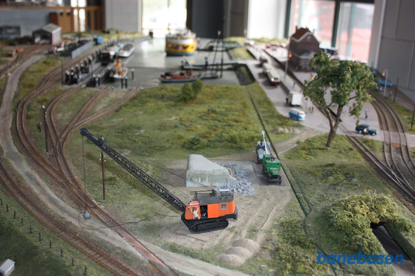 På 1.sal i museet var der en modeljernbane