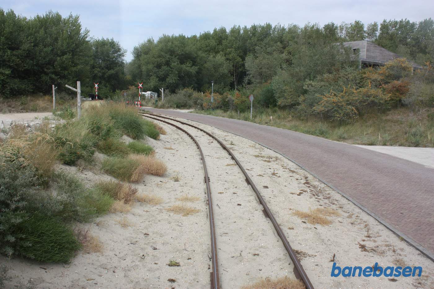 Sporet rundt i loopet lige før stationen De Punt