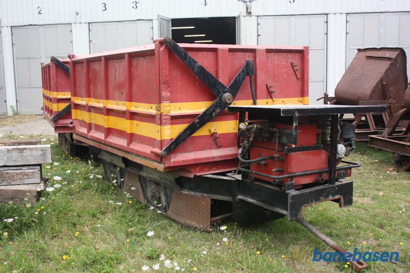 Ballastvogn med trykluftstyret aflæsning