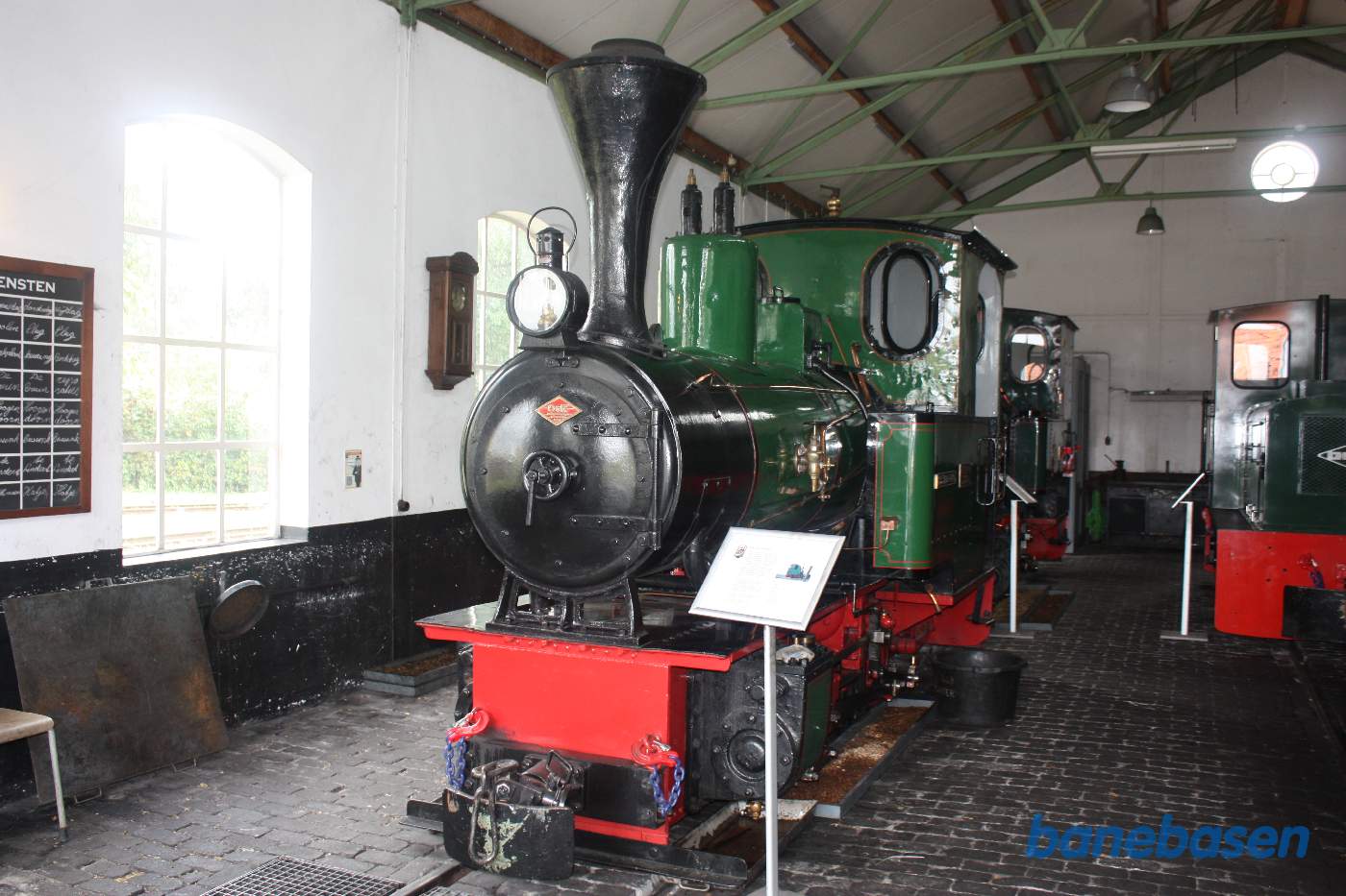 Udstillet damplokomotiv