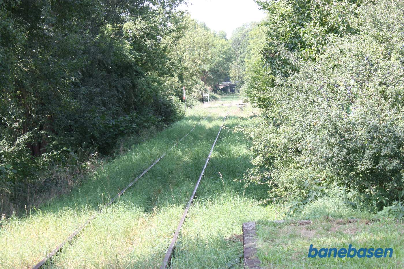 Et vue frem langs sporet