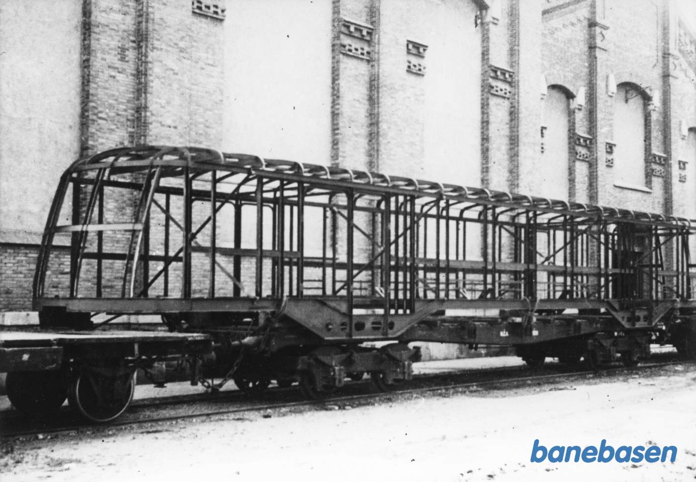 Inderkonstruktion af vognkassen til motorvogn type WE bygget i Spanien i 4 eksemplarer til MZA