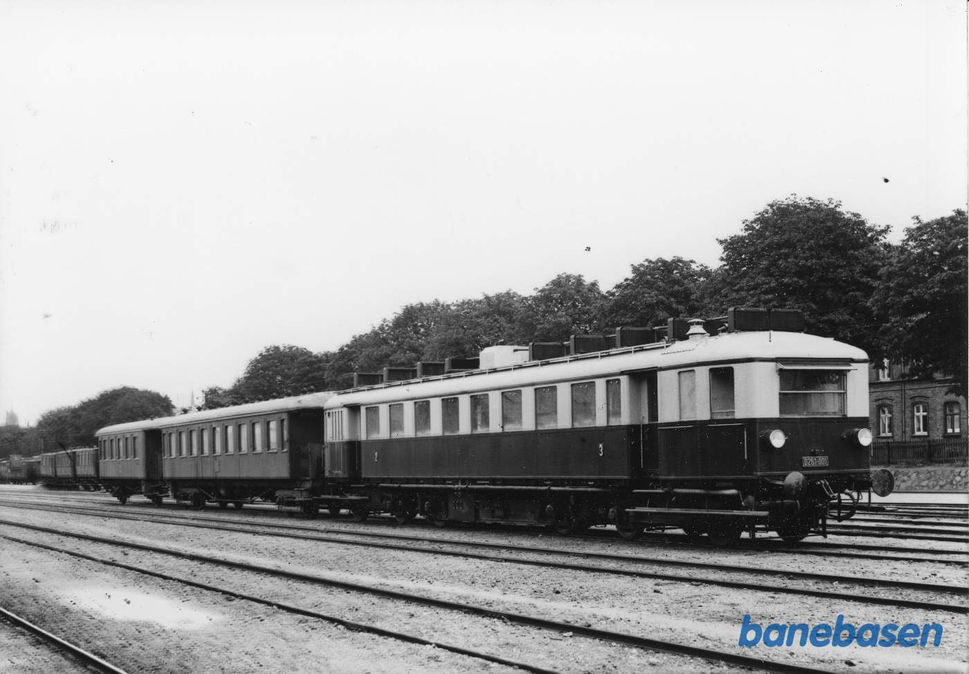 Prøvetog med Triangel-bygget tretruck-motorvogn med B&W-motor til Jugoslavien